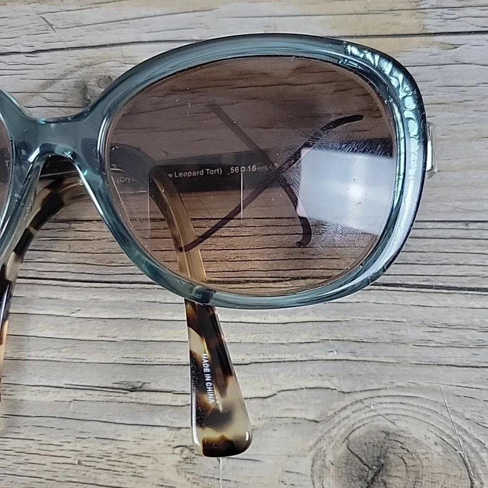 COACH HC 8172 5370D0 CRYSTAL TEAL SNOW LEOPARD TORT‎ 56-16-140 FRAMES ONLY